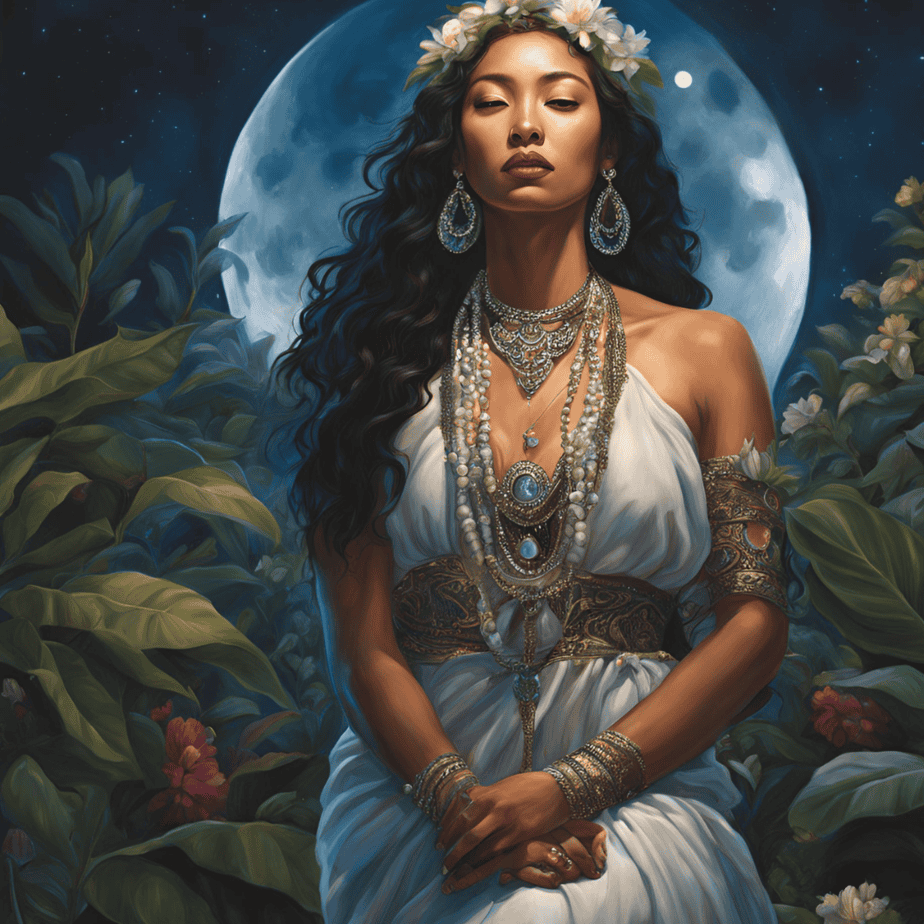 beautiful woman of color manifesting love in garden